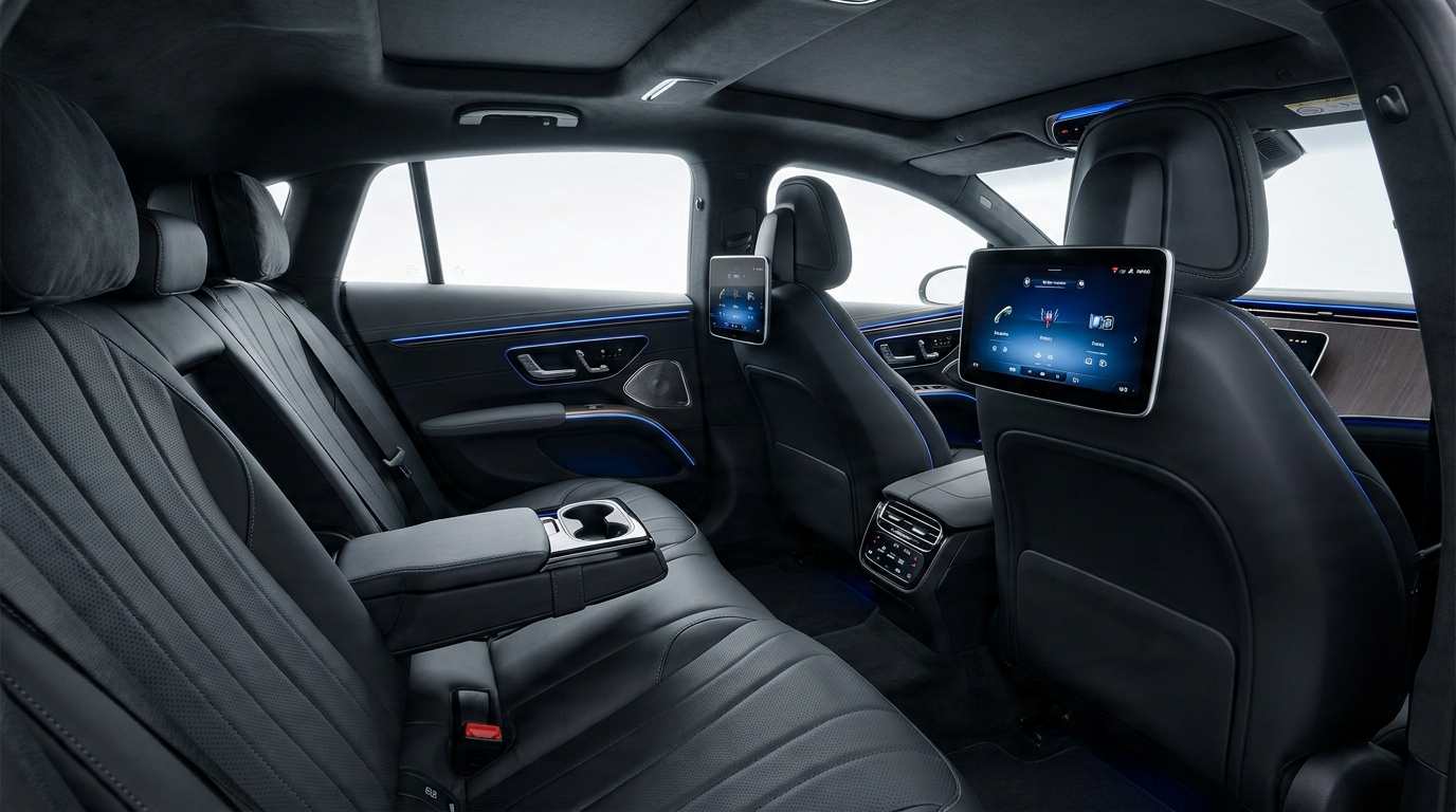 Mercedes-Benz EQS, Rear Cabin Interior